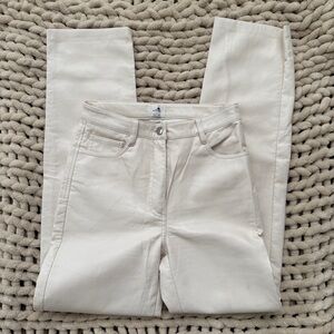 Aritzia Wilfred The Melina Cropped Pants in the color Birch